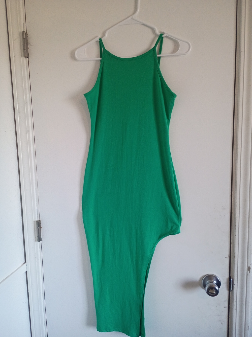 Fashion Nova Green Asymmetric Kids One-Piece Dress